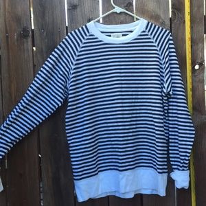 Billy Reid Striped Lightweight Sweatshirt
